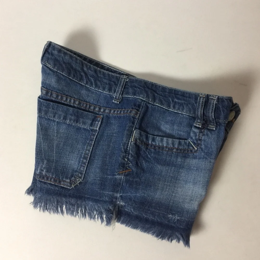 Mossimo Denim Shorts Factory Frayed Hems Size 7